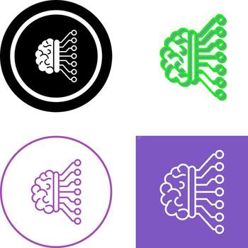 Machine Learning Icon Design vector