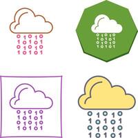 Cloud Coding Icon Design vector