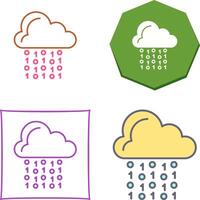 diseño de icono de codificación en la nube vector