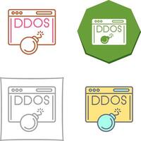 Ddos Attack Icon Design vector