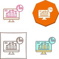 Monitoring Icon Design vector