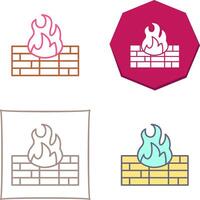 Firewall Icon Design vector