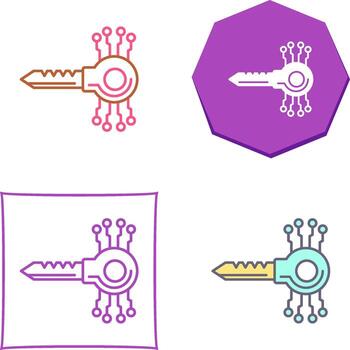llave código icono diseño vector