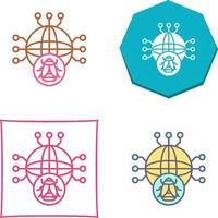 Global Malware Icon Design vector
