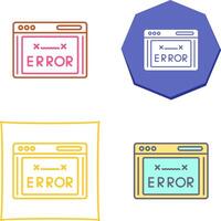 Error Code Icon Design vector