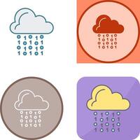 Cloud Coding Icon Design vector