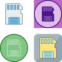 Memory Card Icon Design vector