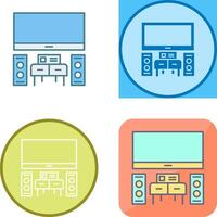 Home Theater Icon Design vector