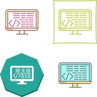 Coding Icon Design vector