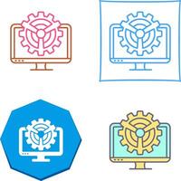 Monitor Icon Design vector