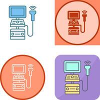 Ultrasound Machine Icon Design vector
