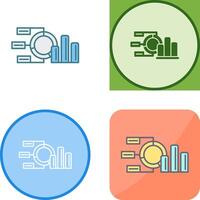 Pie Chart Icon Design vector