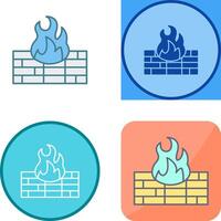 Firewall Icon Design vector