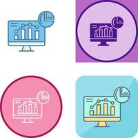 Monitoring Icon Design vector