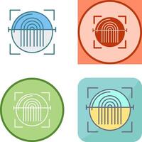 Fingerprint Scanner Icon Design vector