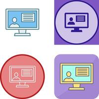 Distance Education Icon Design vector