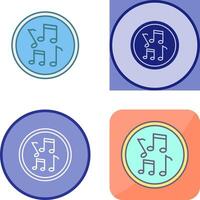 musical notas icono diseño vector