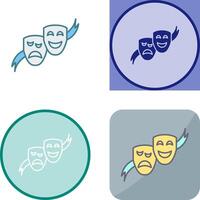 Theater Masks Icon Design vector