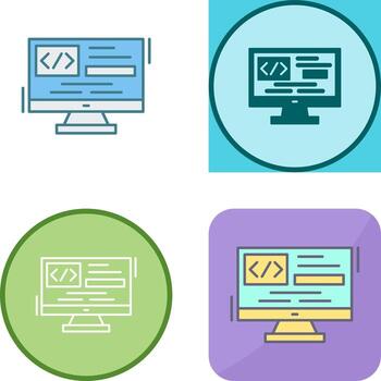 diseño de icono de codificación vector