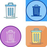 Trash Can Icon Design vector