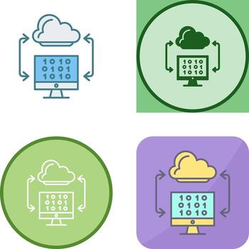 Cloud Coding Icon Design vector