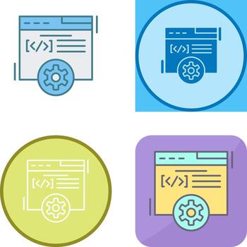 Web Development Icon Design vector