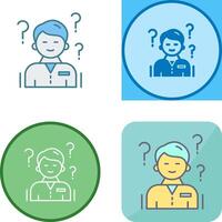 Confuse Icon Design vector