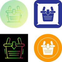 Add To Basket Icon Design vector