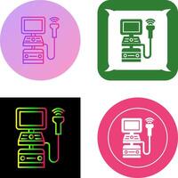 Ultrasound Machine Icon Design vector