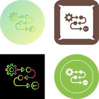 Process Icon Design vector