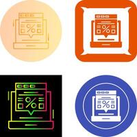 Online Discount Icon Design vector