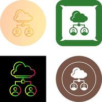 diseño de icono de nube vector