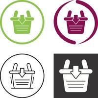 Add To Basket Icon Design vector