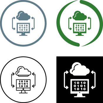 Cloud Coding Icon Design vector