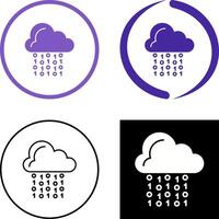 diseño de icono de codificación en la nube vector