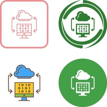 Cloud Coding Icon Design vector