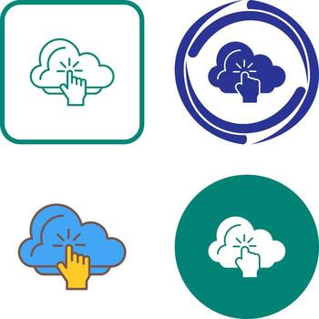 diseño de icono de computación en la nube vector