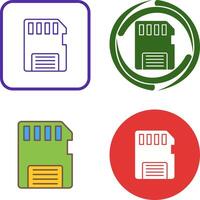 Memory Card Icon Design vector