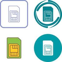 Sim Card Icon Design vector