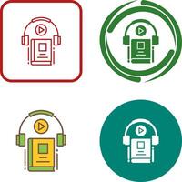 Audio Book Icon Design vector