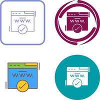 Domain Icon Design vector