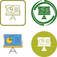 Pie Chart Icon Design vector