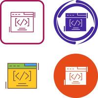 Web Coding Icon Design vector