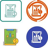 Financial Analytics Icon Design vector