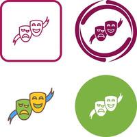 Theater Masks Icon Design vector