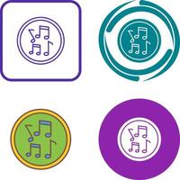 Musical Notes Icon Design vector