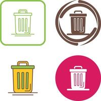 Trash Can Icon Design vector