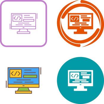 diseño de icono de codificación vector