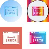 Error Code Icon Design vector