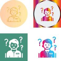 Confuse Icon Design vector